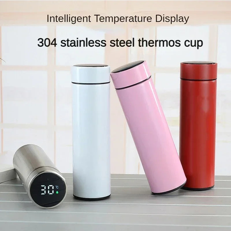 500ml Stainless Steel Thermos Bottle with LED Temperature Display - Intelligent Vacuum Flask