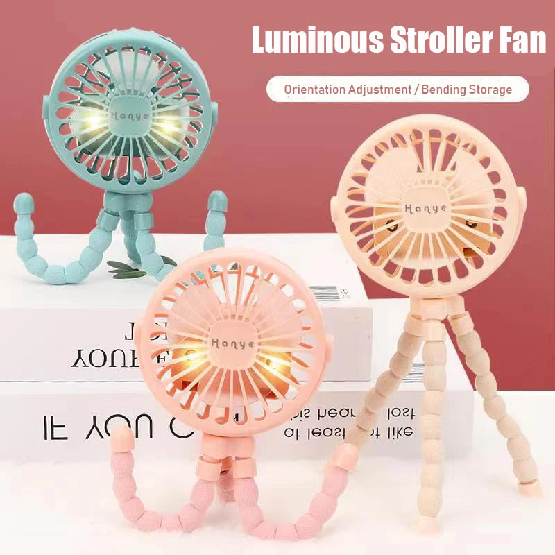 Fan for Cart Stroller Fan Portable Outdoor Fan Clip On for Baby 600mAh USB Rechargeable Handheld Electric Fan for Home 3 Speeds